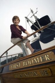 Kathleen Casey-Kirschling, the first baby boomer to receive a Social Security retirement check, 1/01/2008